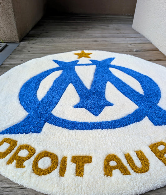 TUFTING TAPIS, Tapis motif OM/Olympiques de Marseille Tapis personnalisé , Tufting Rug