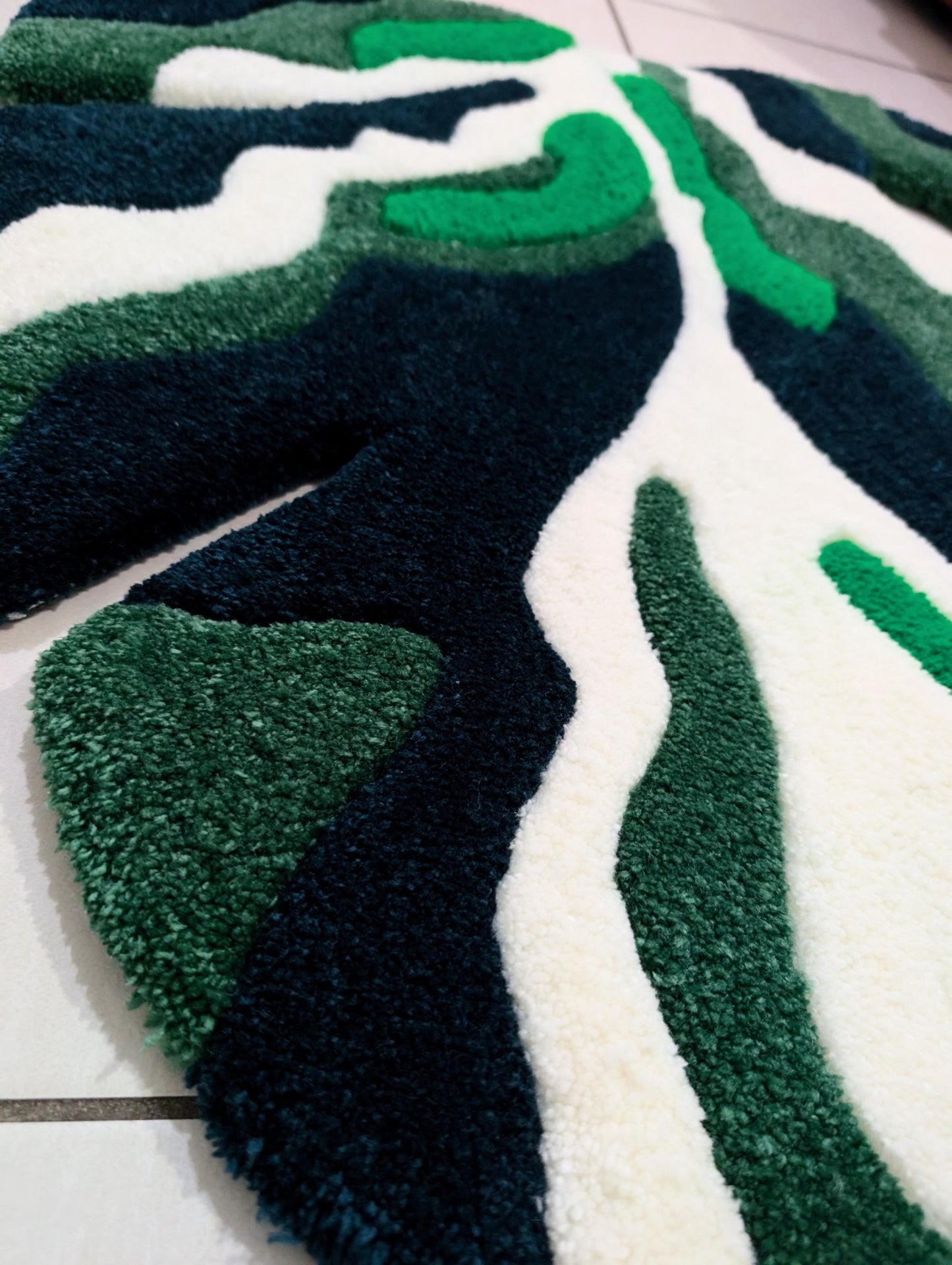 TUFTING TAPIS, Tapis feuille d'arbre pour Salon ou chambre, Tufting Rug