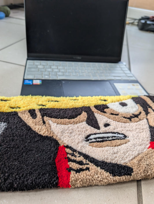 TUFTING TAPIS, Tapis pour clavier SPIDERMAN / Luffy / Pikachu, Tapis personnalisé , Tufting Rug