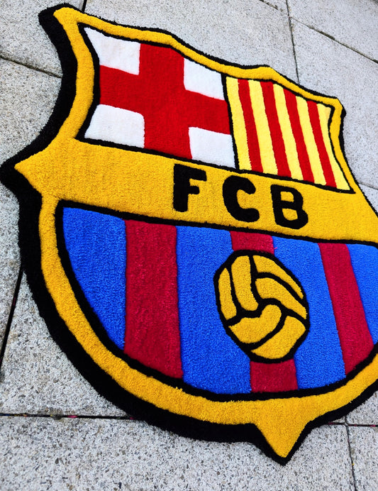 TUFTING TAPIS, Tapis motif FCB/ FC_Barcelone Tapis personnalisé , Tufting Rug