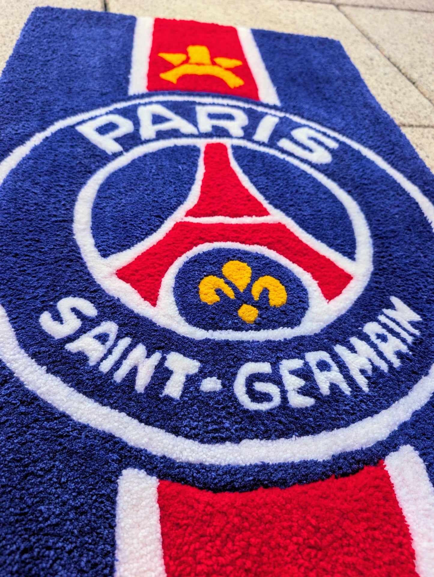 TUFTING TAPIS, Tapis motif logo PSG/ Paris Saint Germain Tapis personnalisé , Tufting Rug