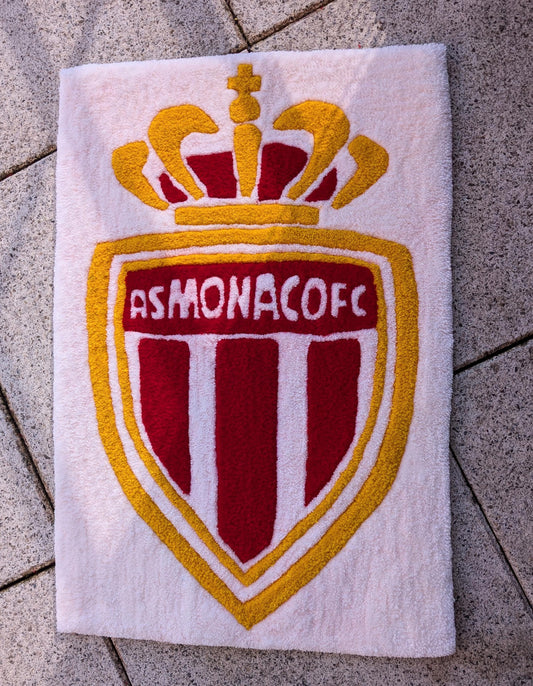 TUFTING TAPIS, Tapis motif Logo Club MONACO / AS_MONACO Tapis personnalisé , Tufting Rug