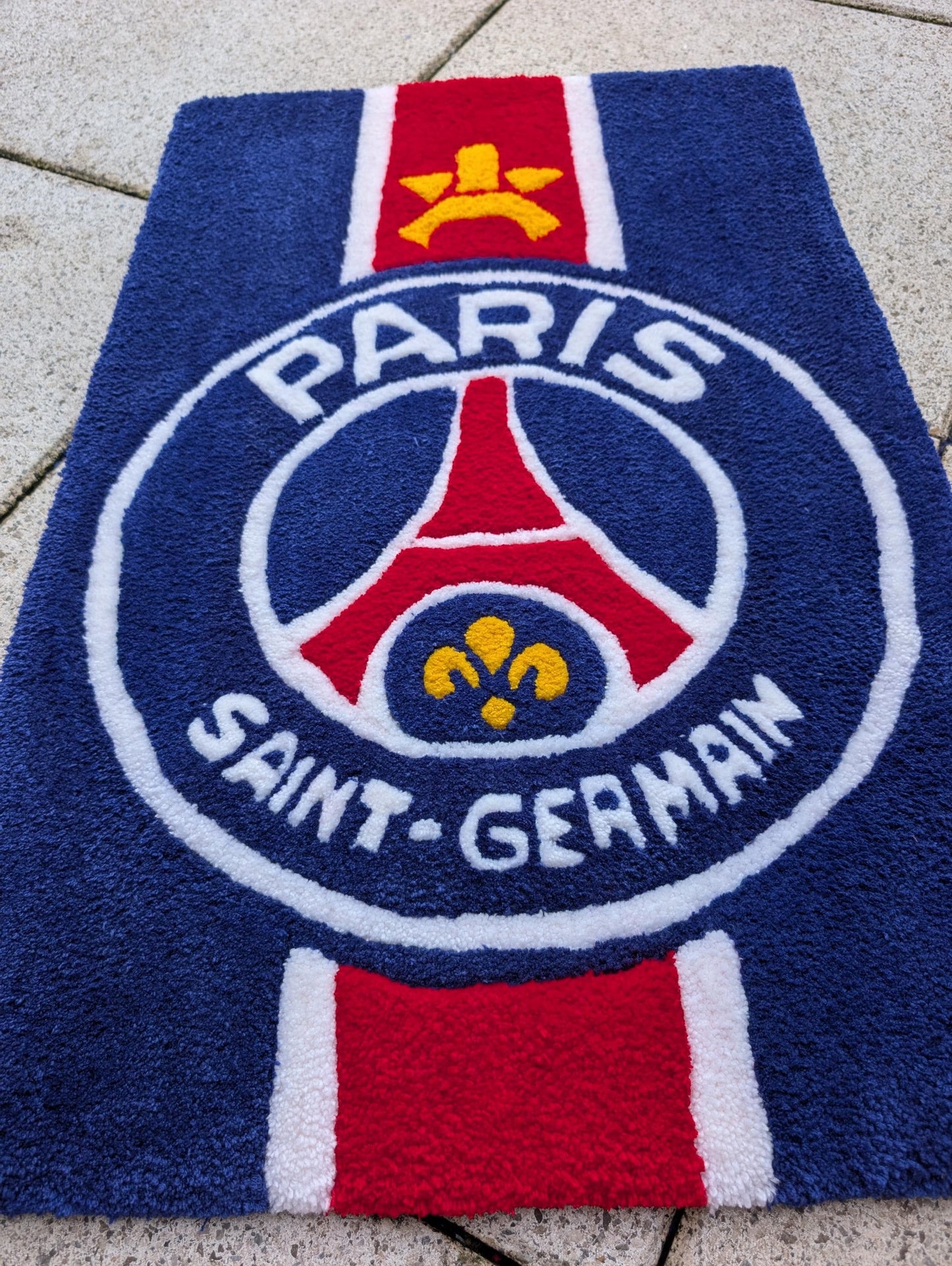 TUFTING TAPIS, Tapis motif  logo PSG/ Paris Saint Germain Tapis personnalisé , Tufting Rug