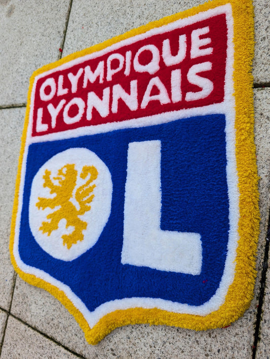 TUFTING TAPIS, Tapis motif  logo OL / Olympique Lyonnais Tapis personnalisé , Tufting Rug