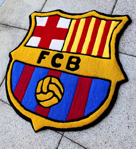 TUFTING TAPIS, Tapis motif  FCB/ FC_Barcelone   Tapis personnalisé , Tufting Rug