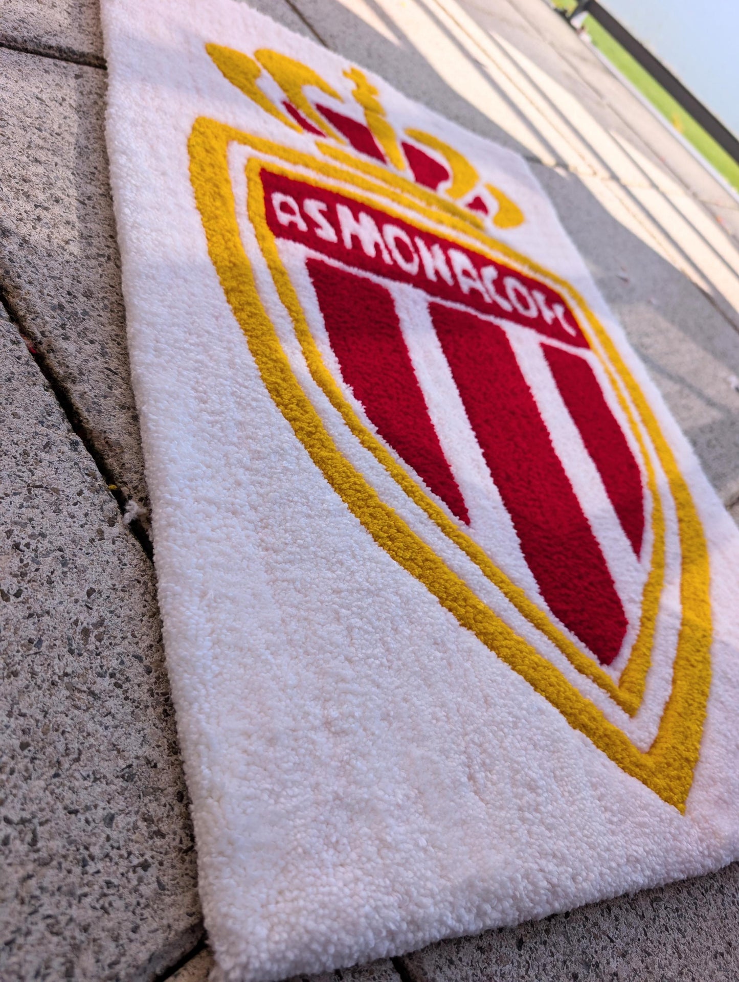 TUFTING TAPIS, Tapis motif Logo Club MONACO / AS_MONACO Tapis personnalisé , Tufting Rug