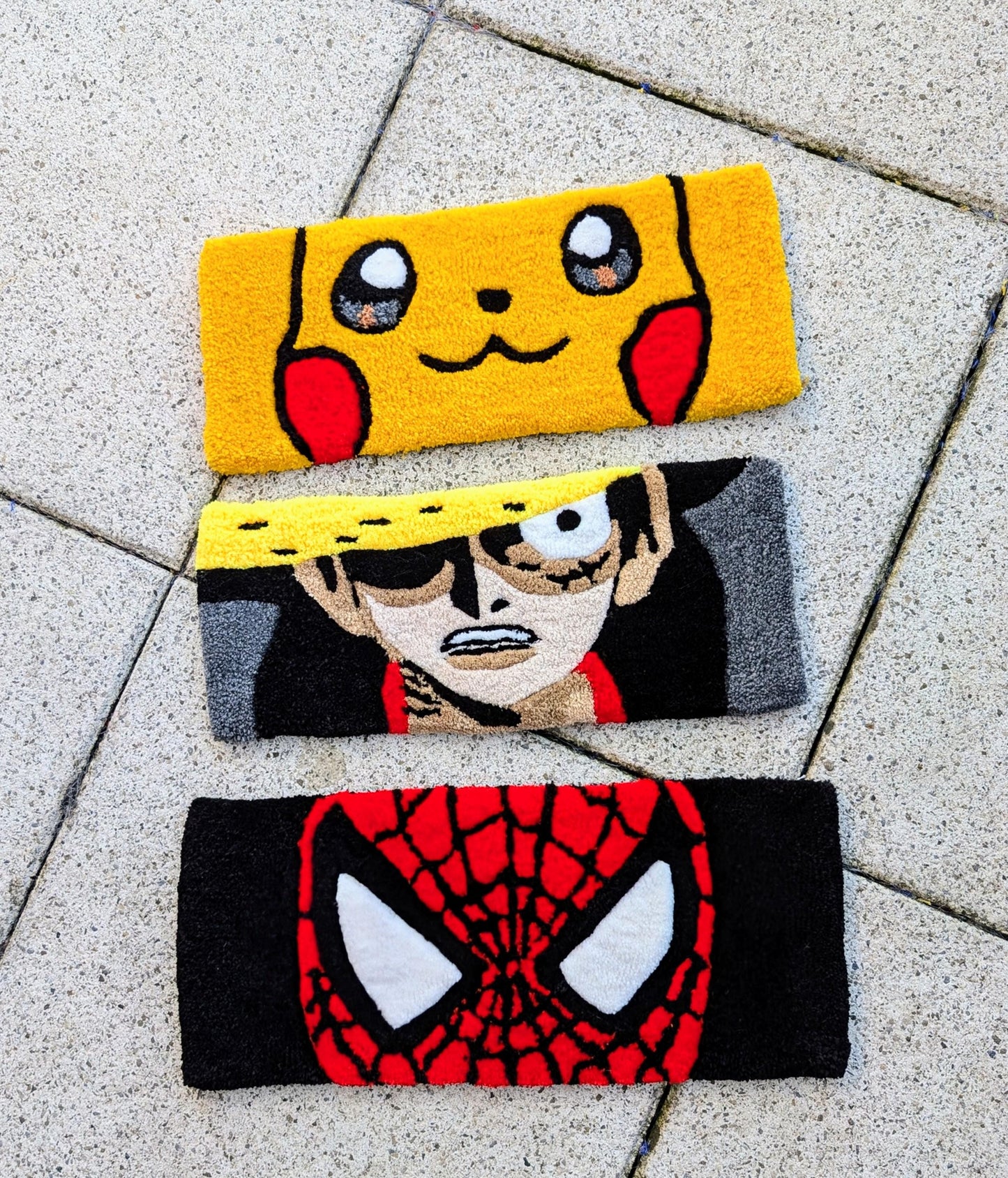 TUFTING TAPIS, Tapis pour clavier SPIDERMAN / Luffy  / Pikachu, Tapis personnalisé , Tufting Rug