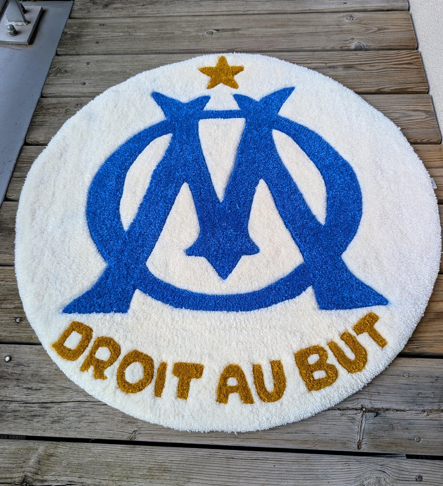 TUFTING TAPIS, Tapis motif  OM/Olympiques de Marseille Tapis personnalisé , Tufting Rug