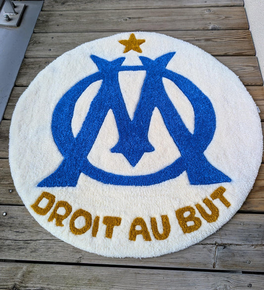 TUFTING TAPIS, Tapis motif  OM/Olympiques de Marseille Tapis personnalisé , Tufting Rug
