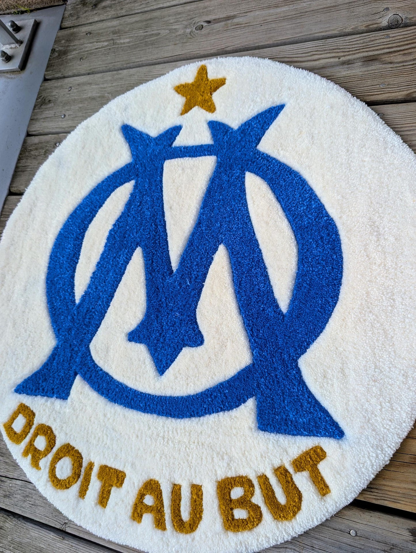 TUFTING TAPIS, Tapis motif  OM/Olympiques de Marseille Tapis personnalisé , Tufting Rug