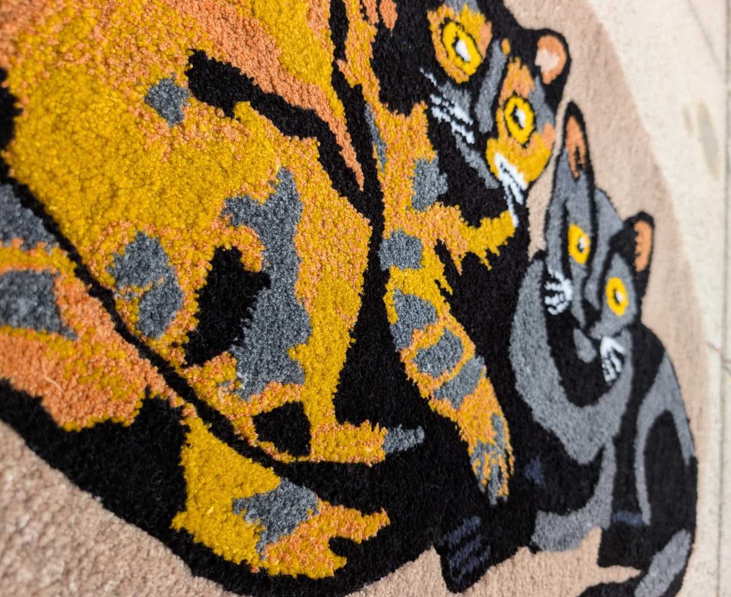 CAT🐱Rug, Tapis motif CHAT Tapis personnalisé 90 cm